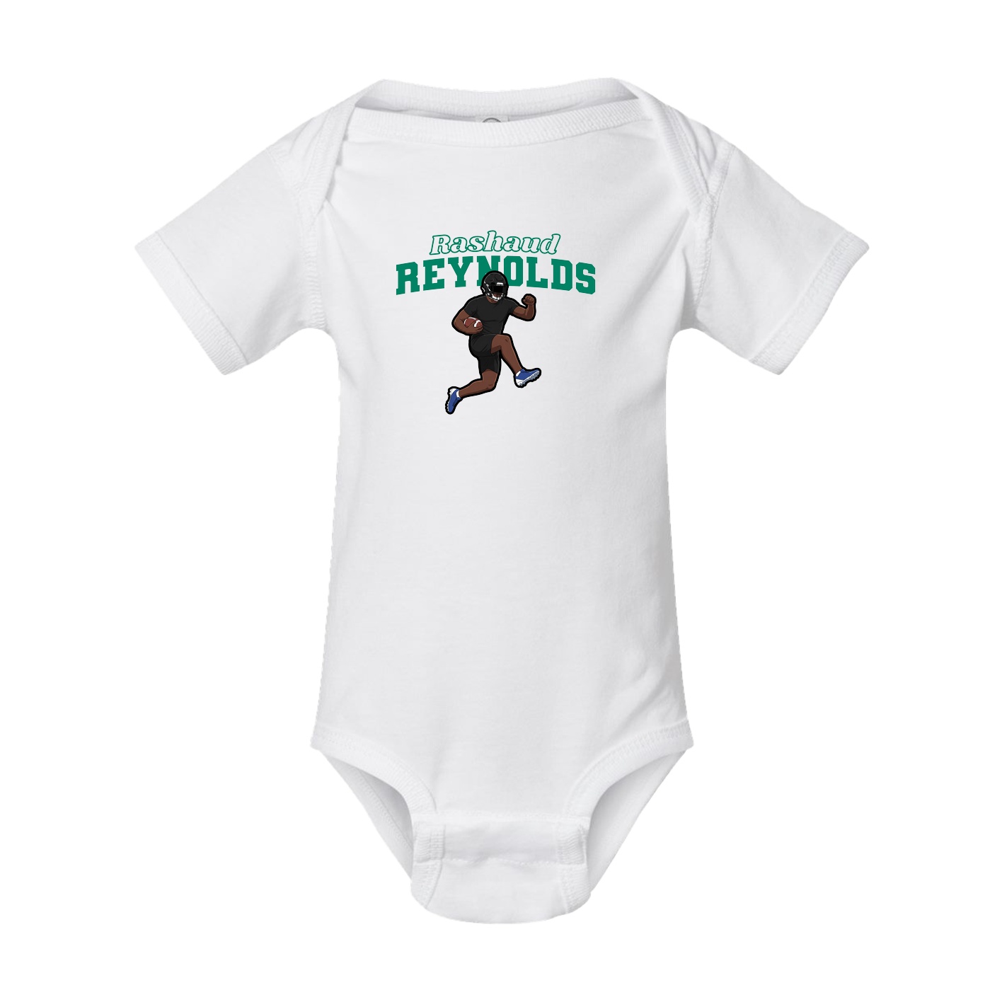 Baby Onesie — Name Arch in White