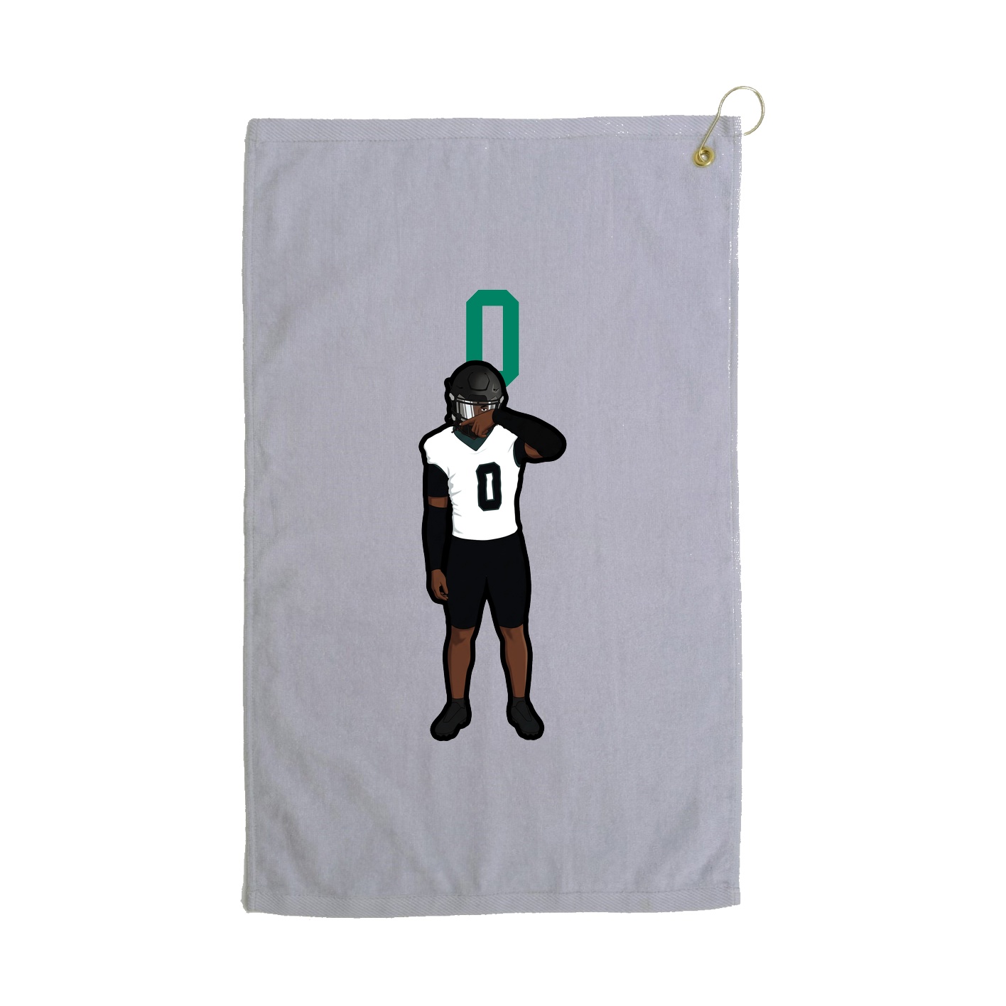 Golf Towel — Number Top in Grey