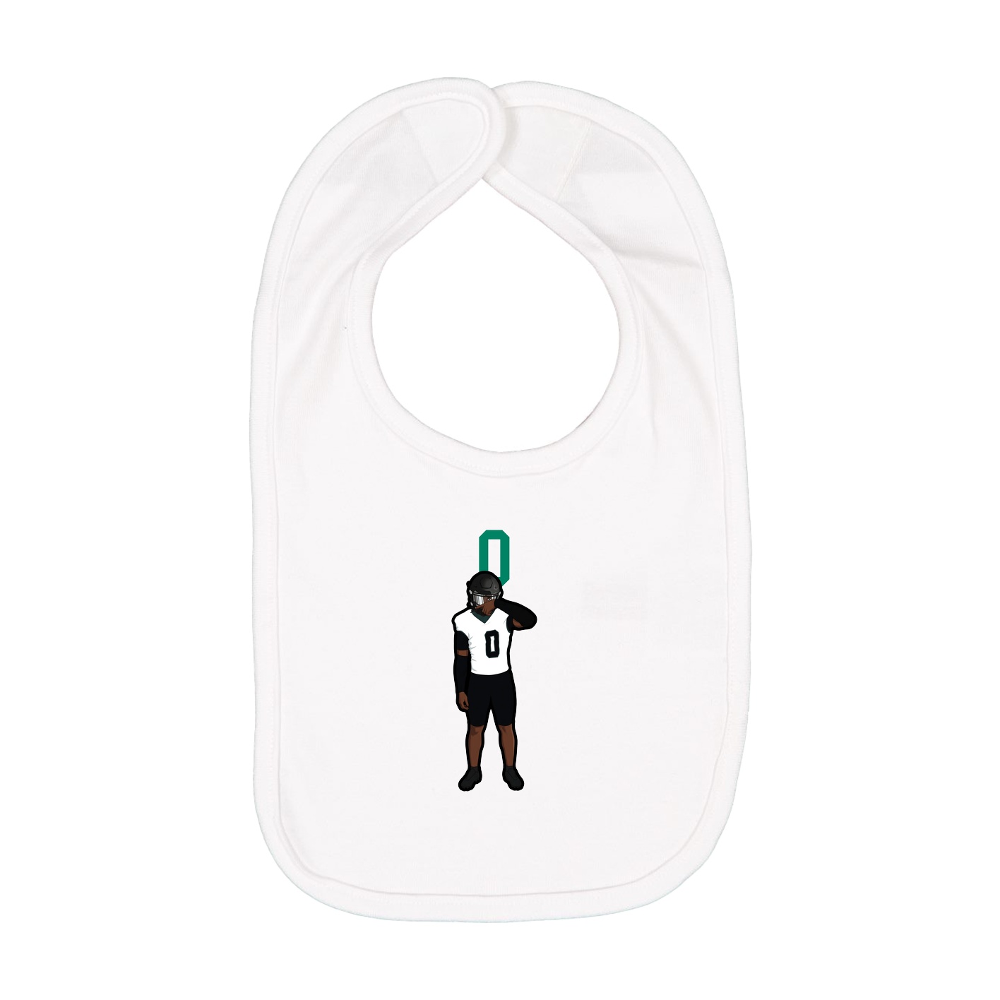 Infant Bib — Number Top in White