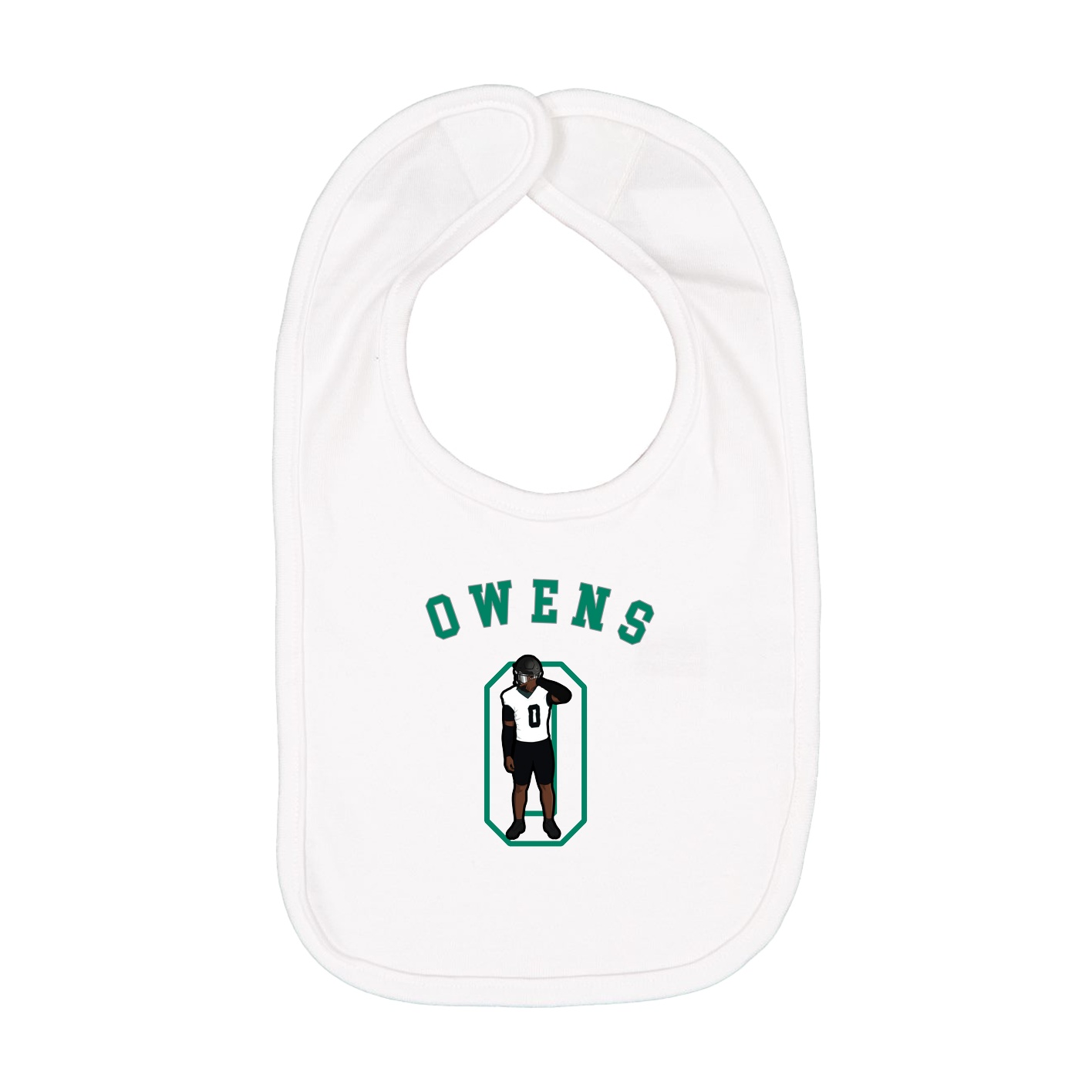 Infant Bib — Shirsey Arch in White
