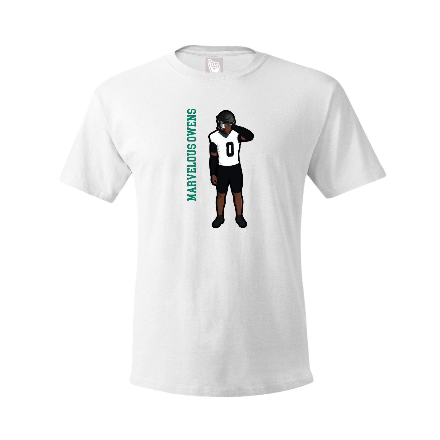 Tee — Name Vertical in White