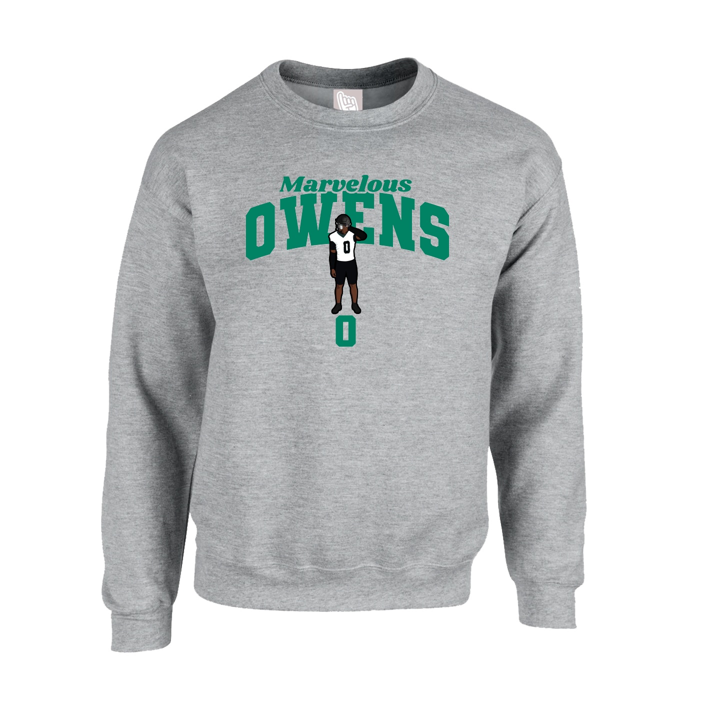Fleece Crew — Signature Arch in Grey