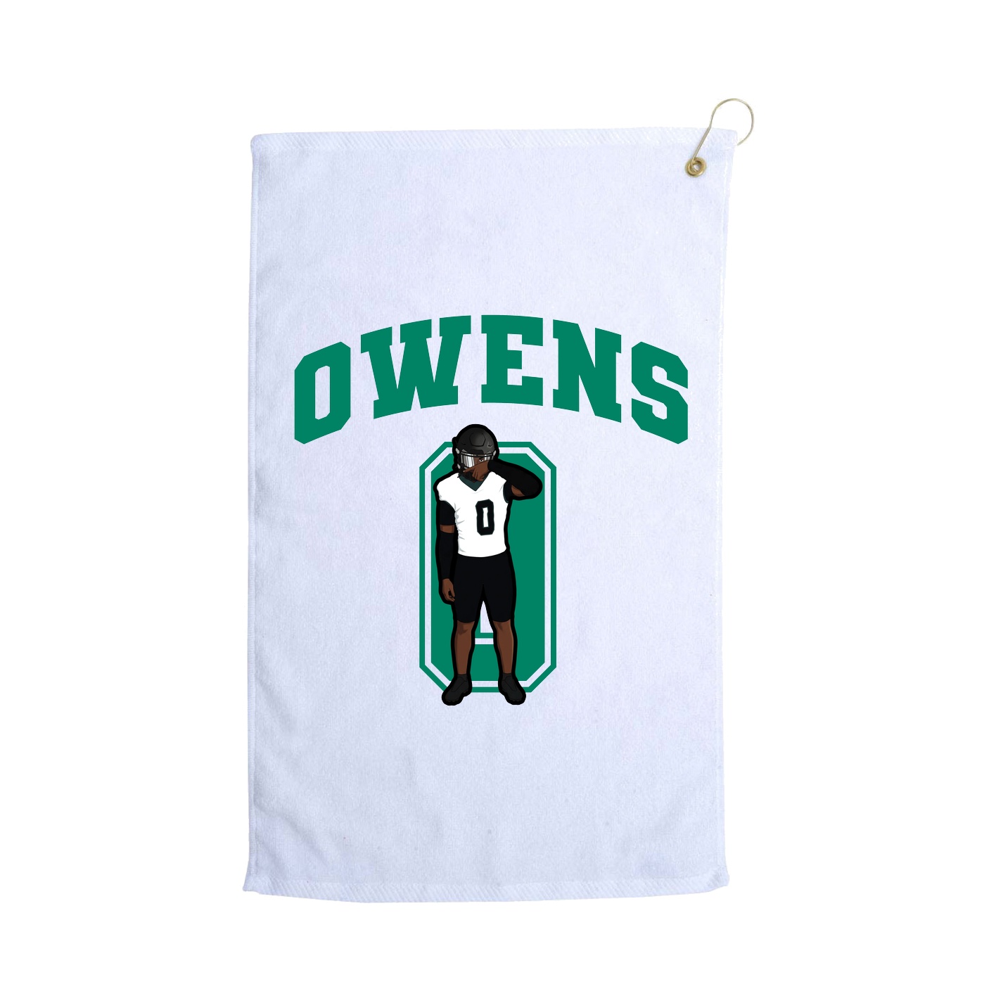 Golf Towel — Number in White