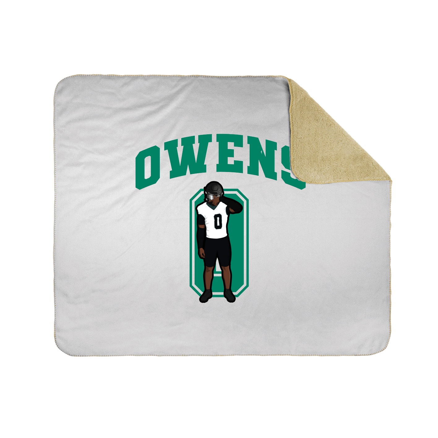 Throw Blanket — Number in White