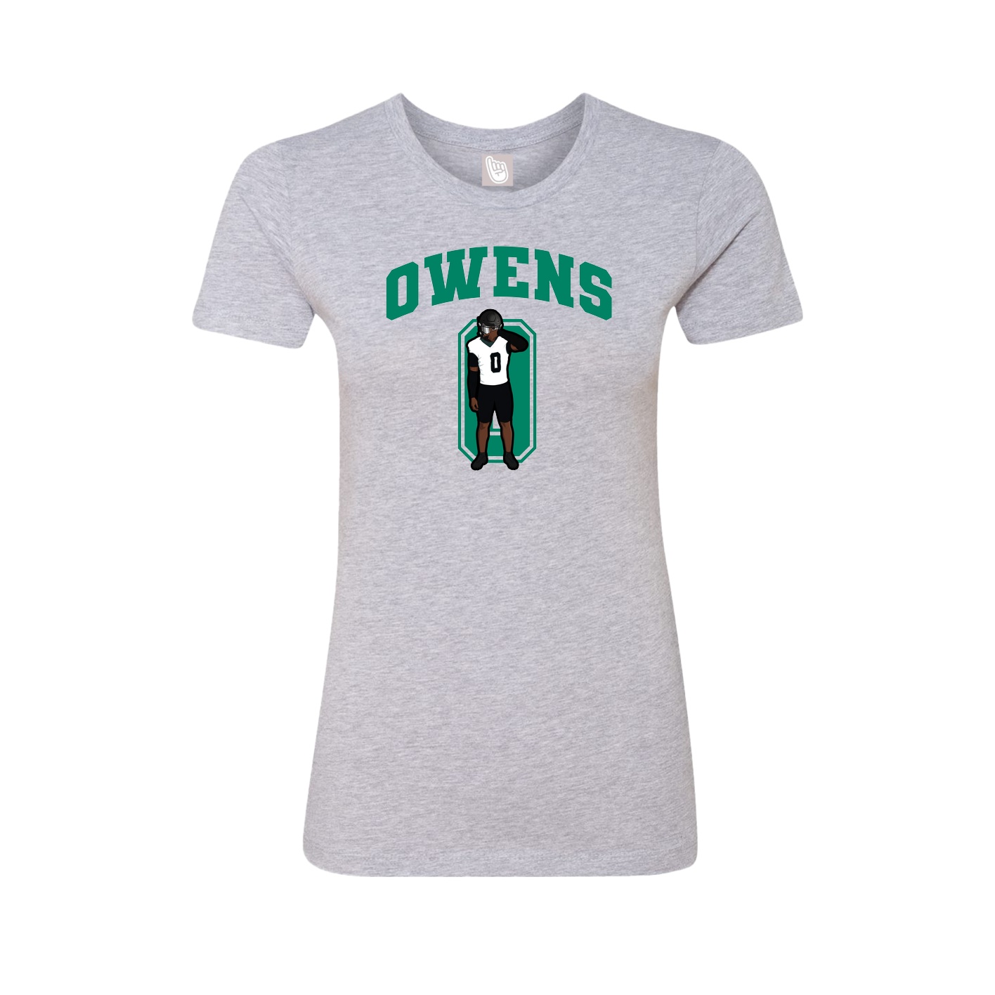 Fitted Women's Tee — Number in Grey
