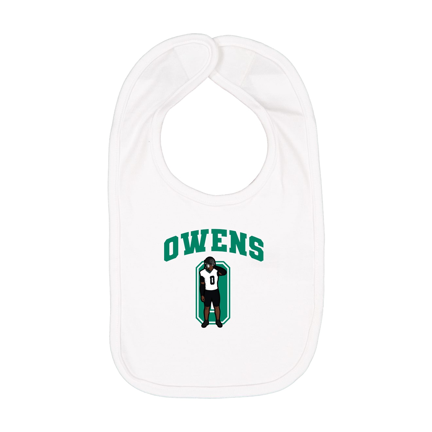 Infant Bib — Number in White