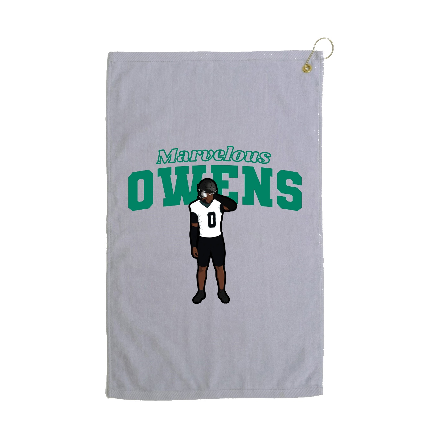 Golf Towel — Name Arch in Grey
