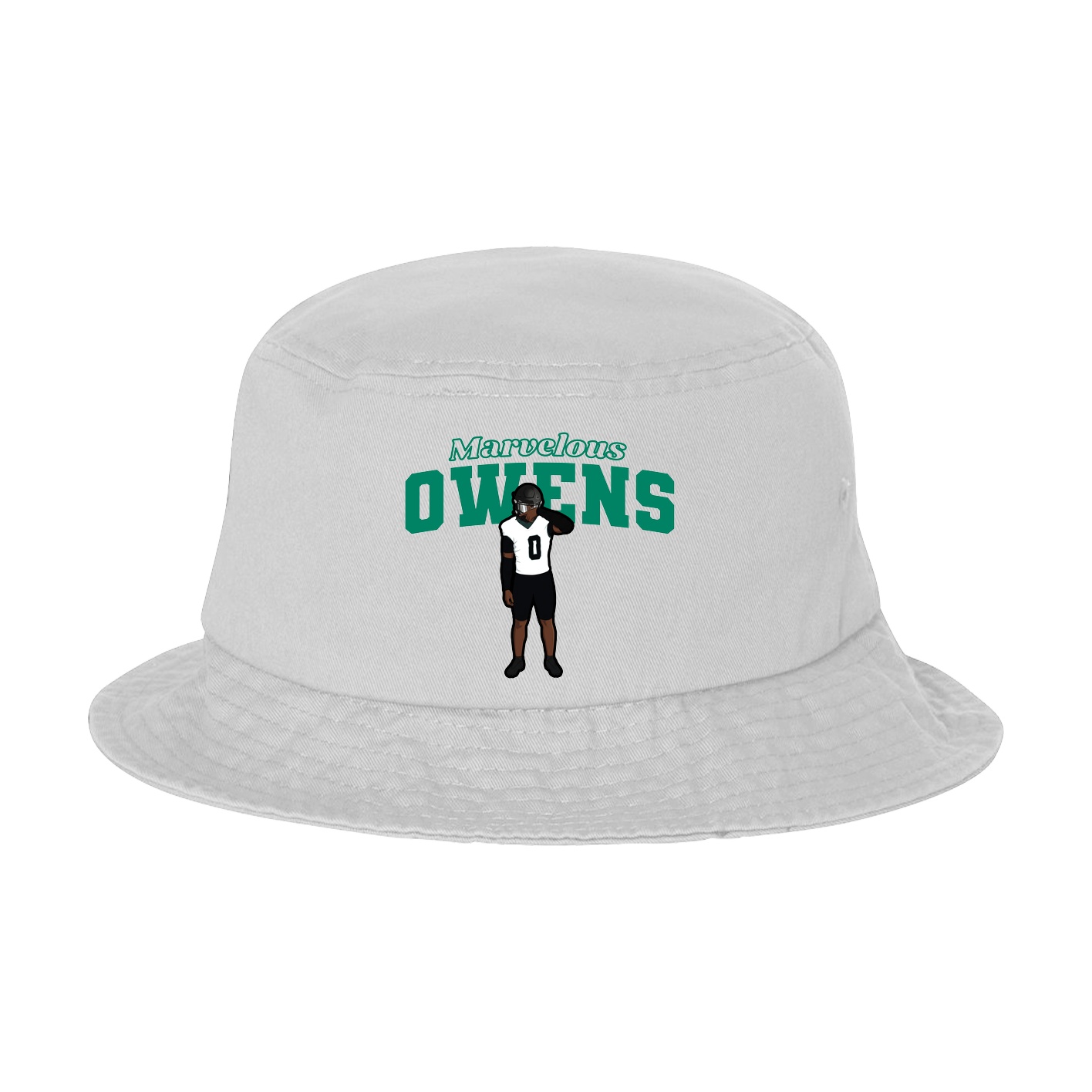 Bucket Cap — Name Arch in White