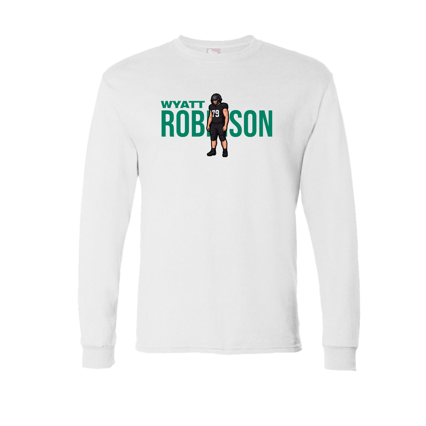 Long Sleeve Tee — Player Name in White