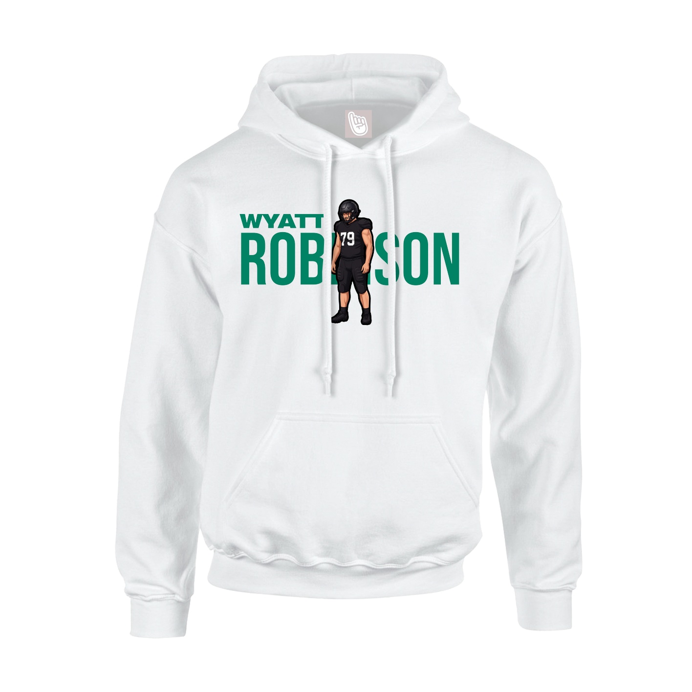 Youth Hoodie — Player Name in White
