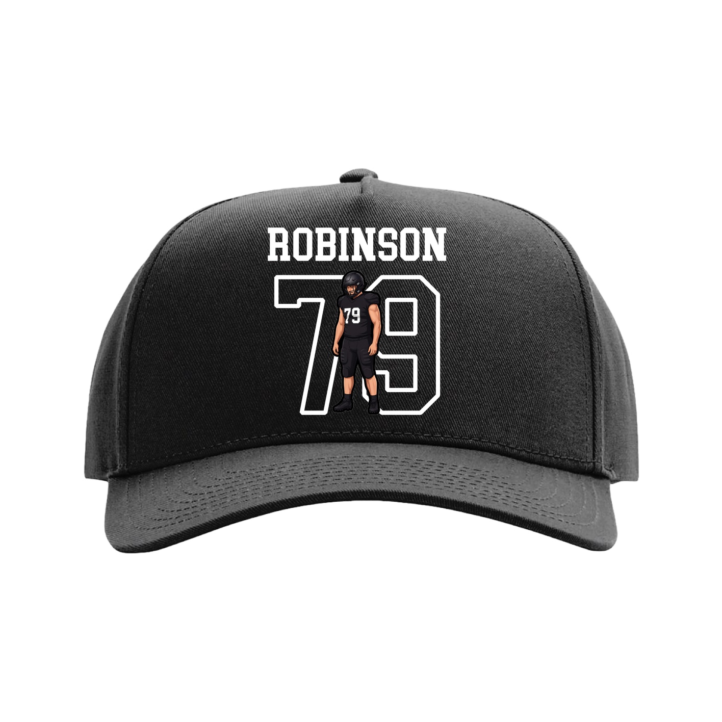 Full Fabric Five-Panel Champ Cap — Shirsey in Black
