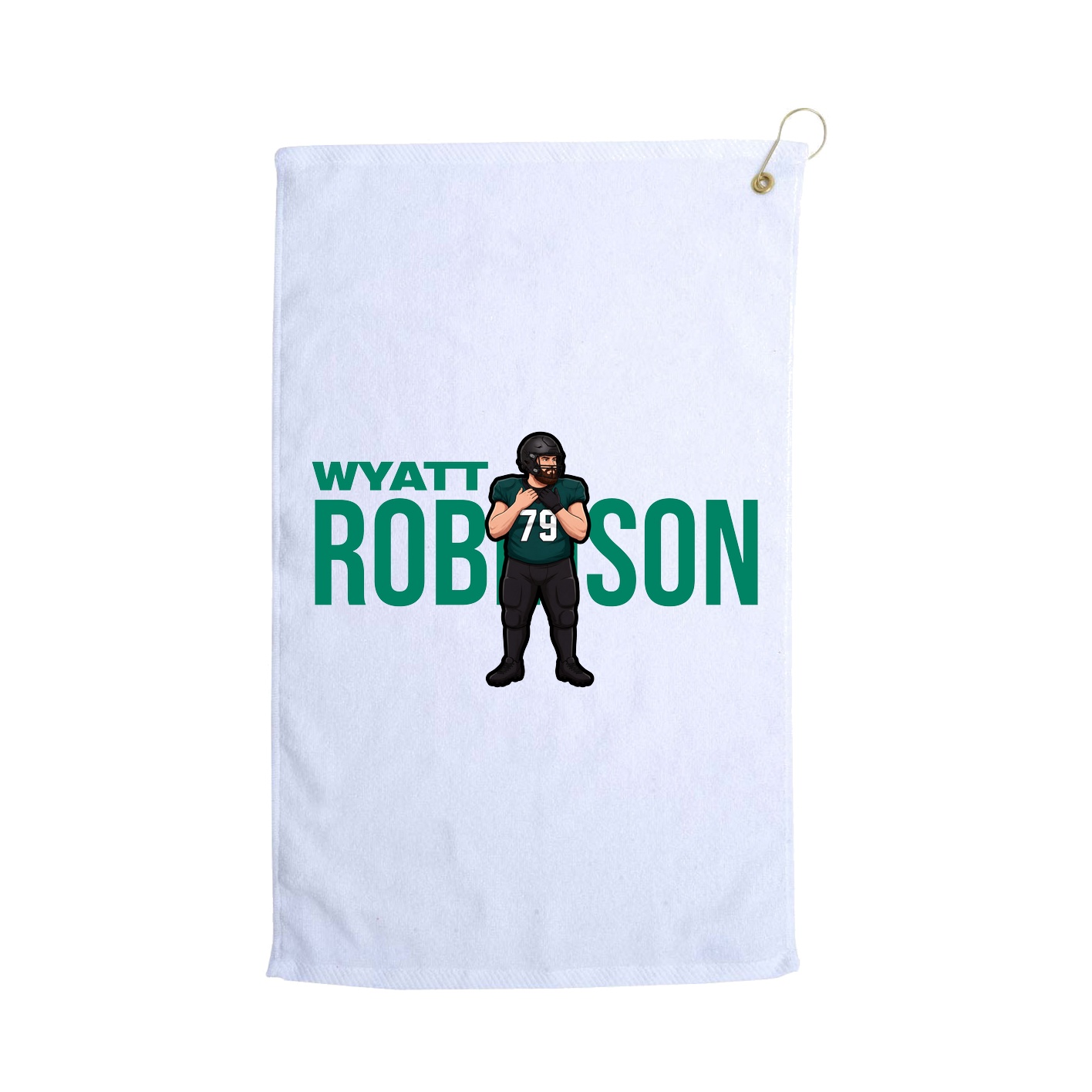 Golf Towel — Player Name in White