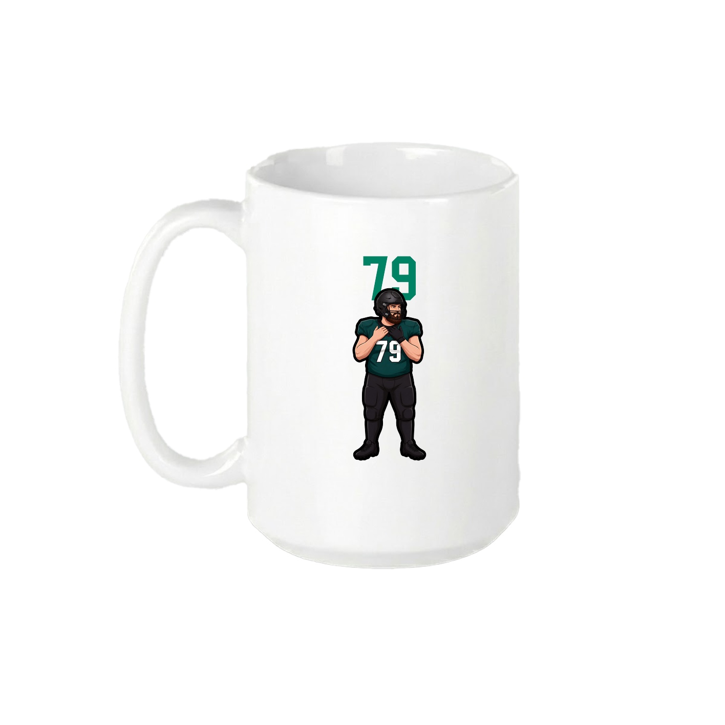 15oz Coffee Mug — Number Top in White
