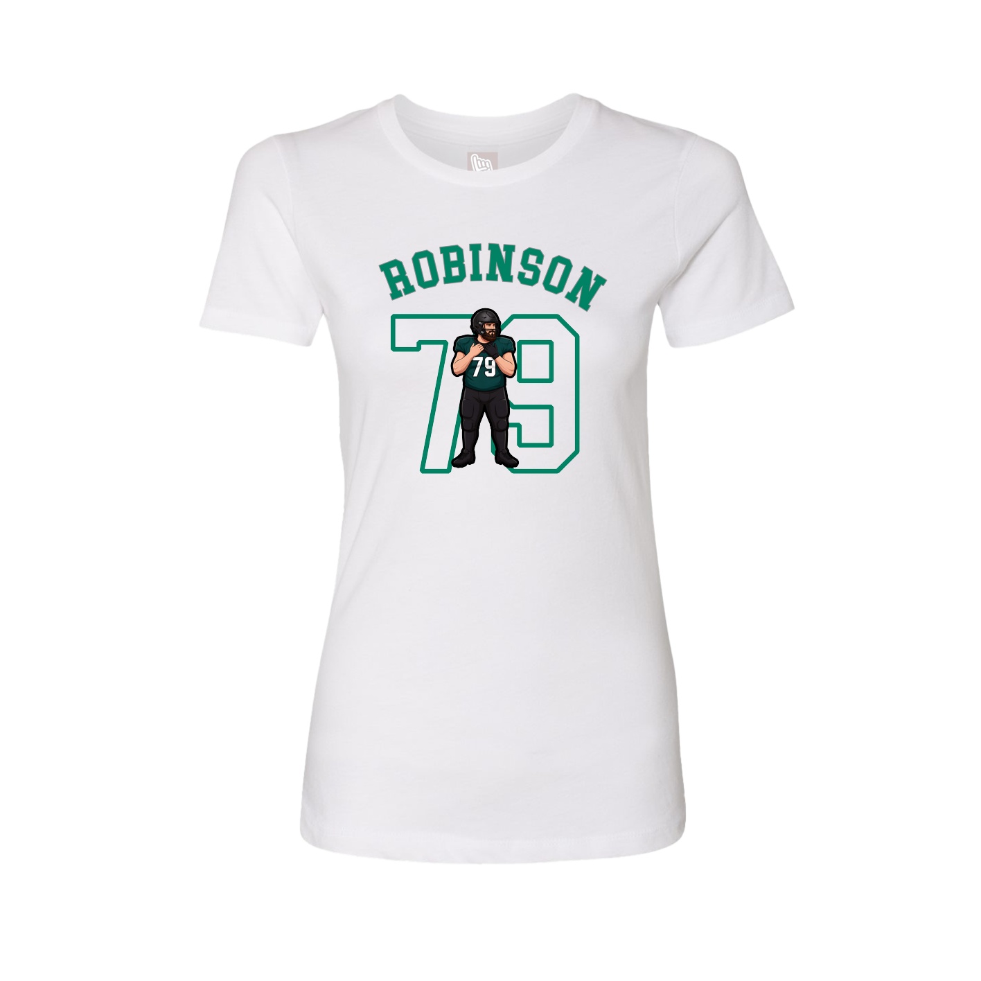 Fitted Women's Tee — Shirsey Arch in White