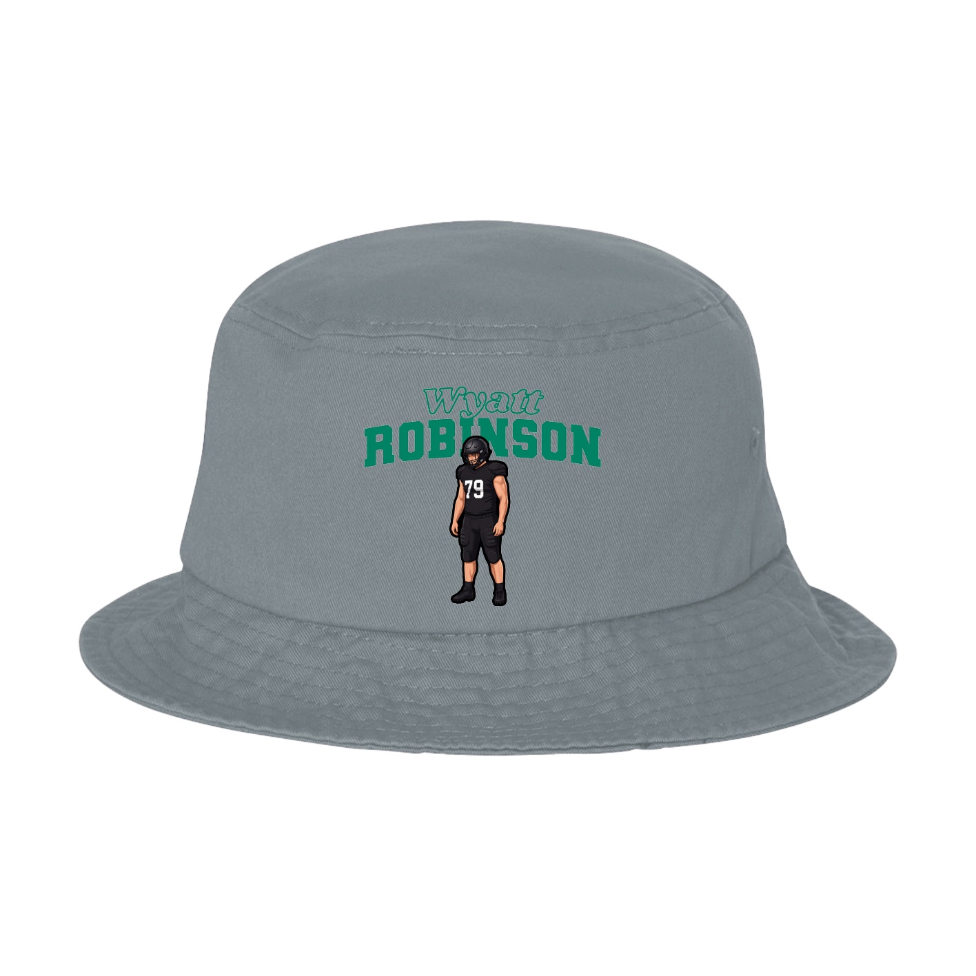 Bucket Cap — Name Arch in Grey