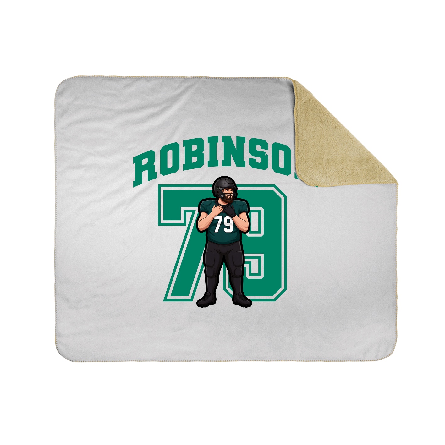 Throw Blanket — Number in White