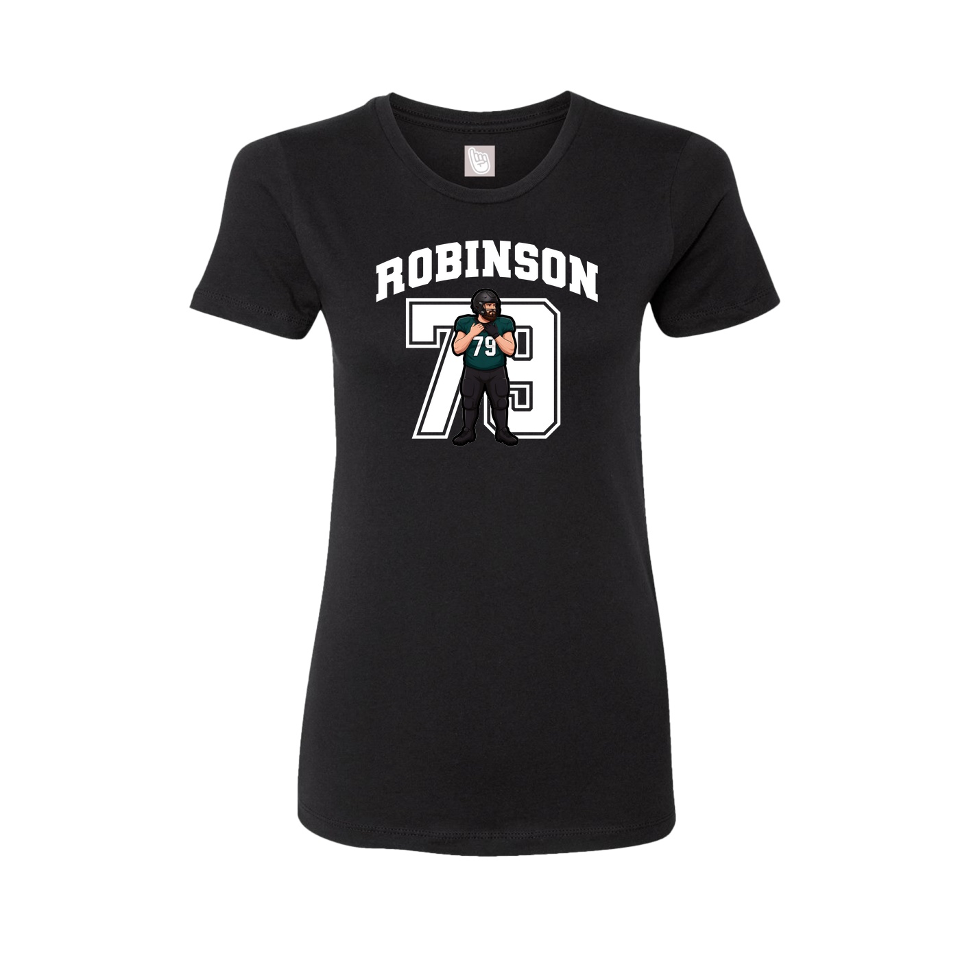 Fitted Women's Tee — Number in Black