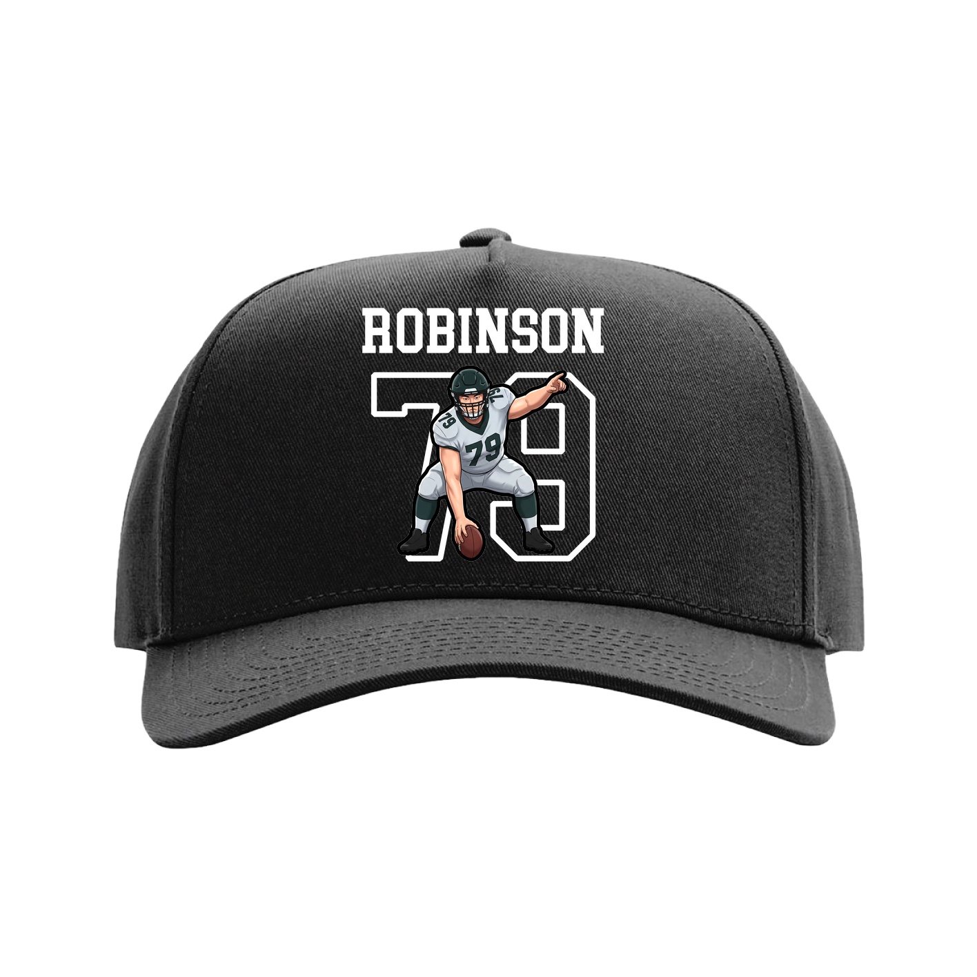 Full Fabric Five-Panel Champ Cap — Shirsey in Black
