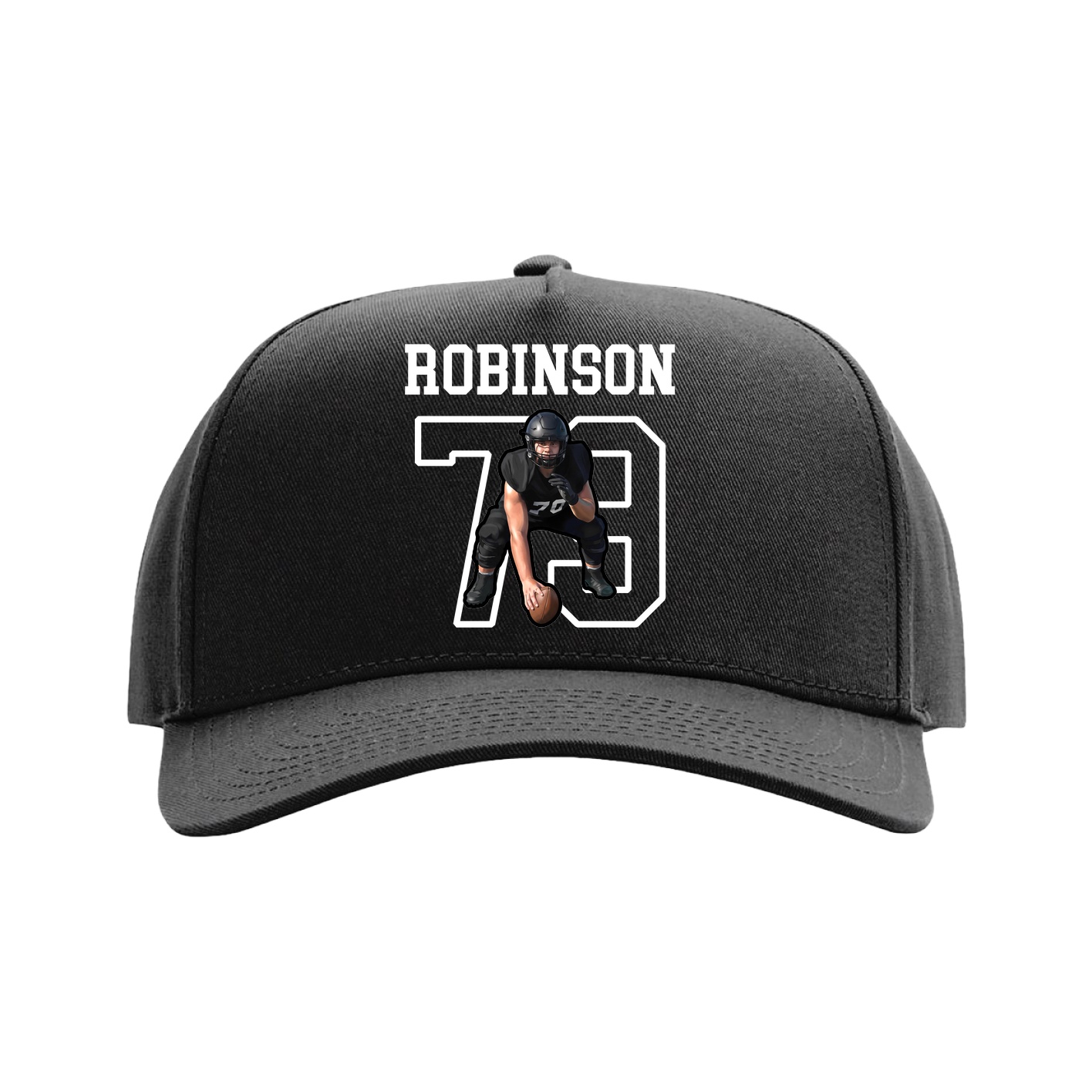 Full Fabric Five-Panel Champ Cap — Shirsey in Black