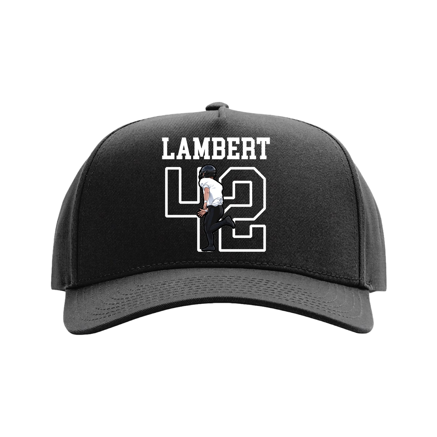 Full Fabric Five-Panel Champ Cap — Shirsey in Black