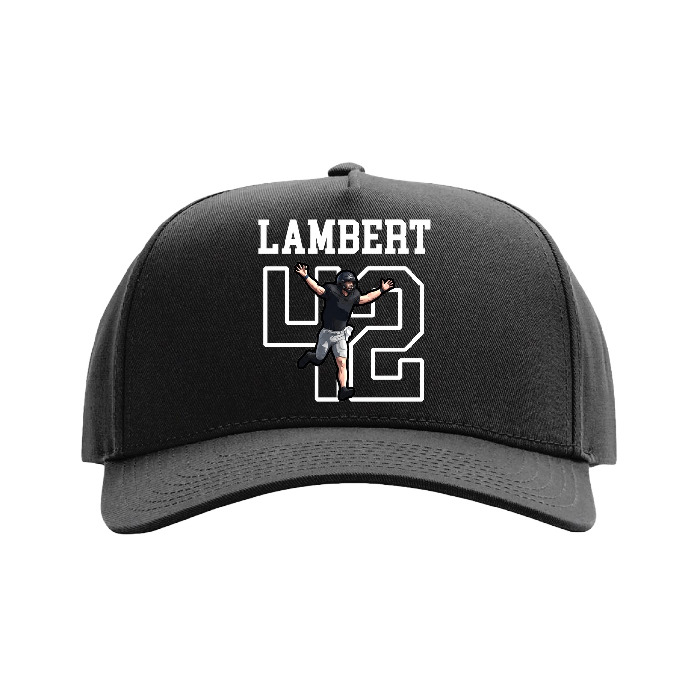 Full Fabric Five-Panel Champ Cap — Shirsey in Black