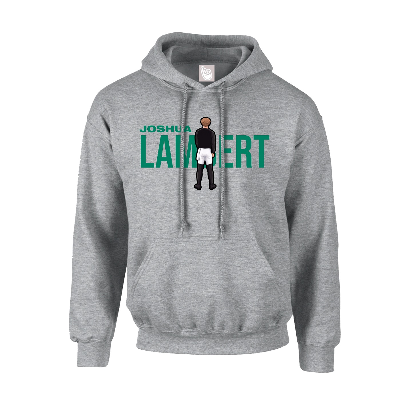 Youth Hoodie — Player Name in Grey