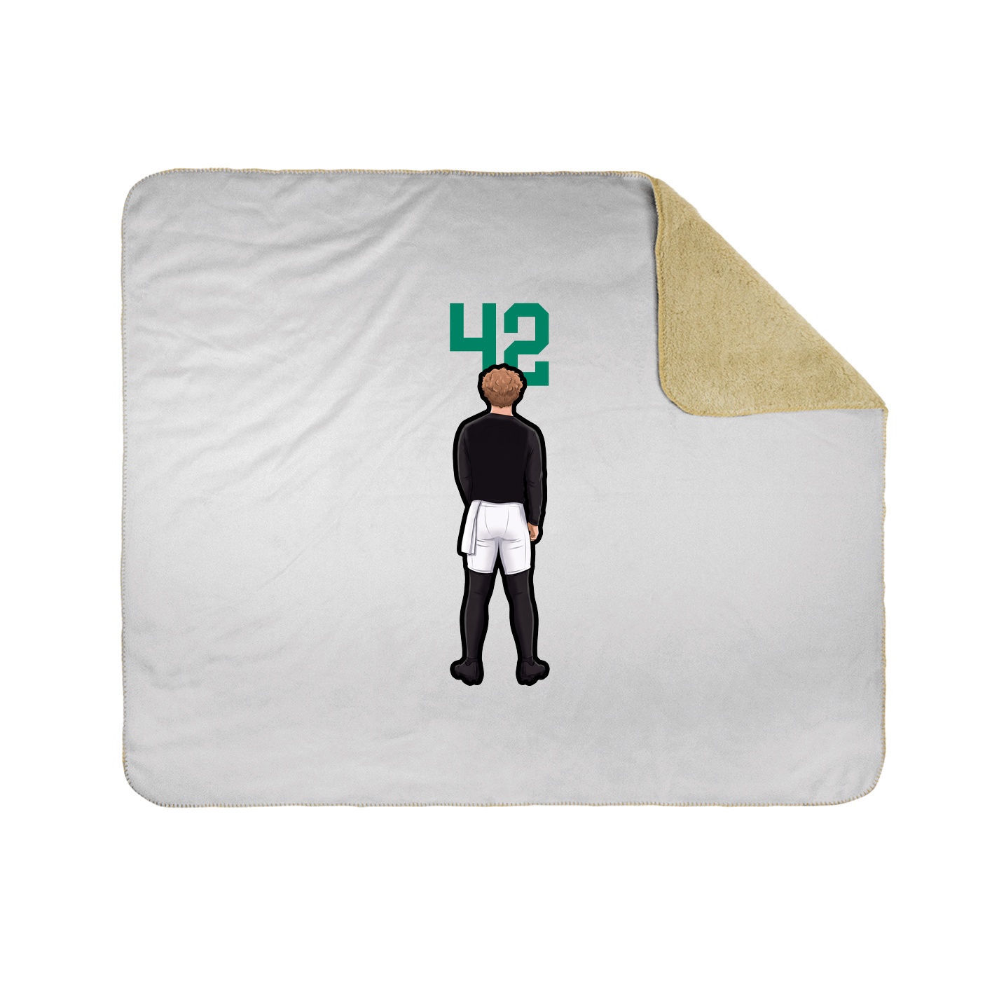 Throw Blanket — Number Top in White