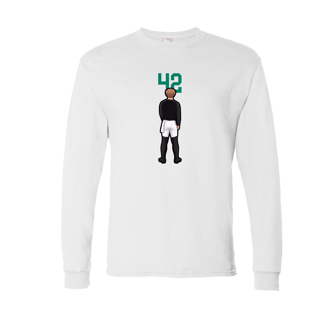 Long Sleeve Tee — Number Top in White