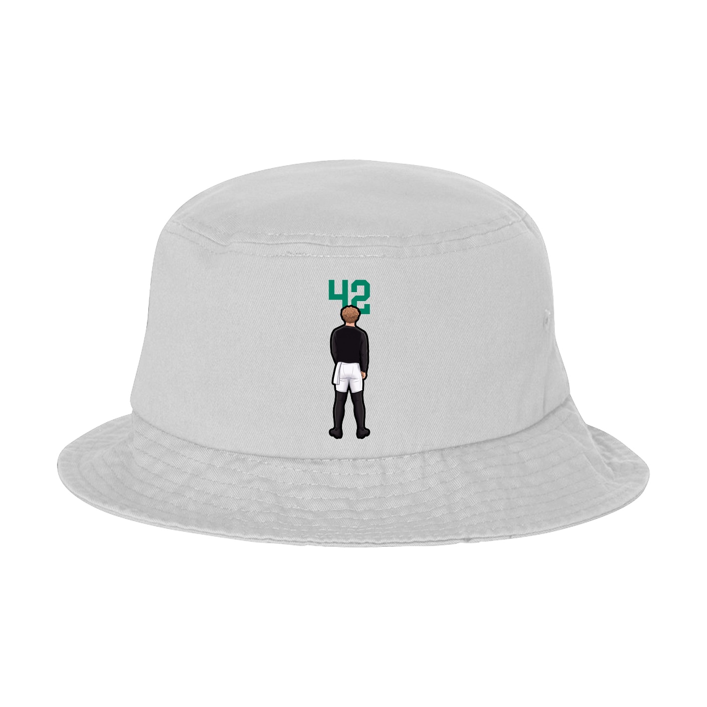 Bucket Cap — Number Top in White