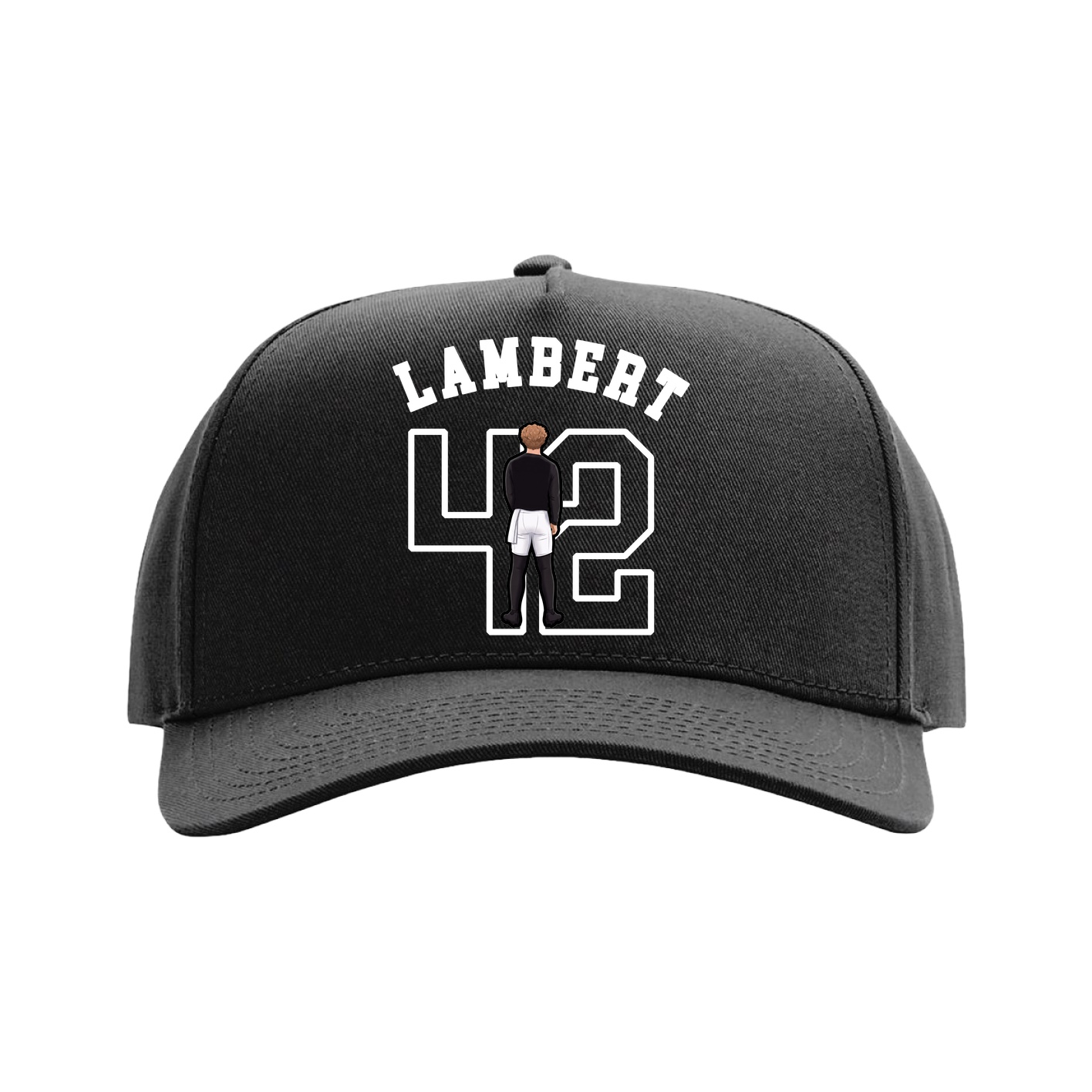 Full Fabric Five-Panel Champ Cap — Shirsey Arch in Black