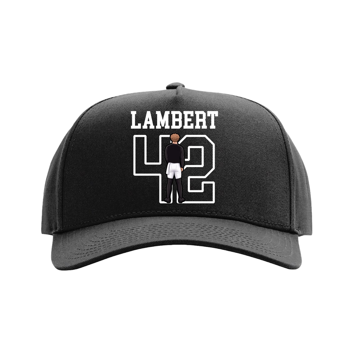 Full Fabric Five-Panel Champ Cap — Shirsey in Black