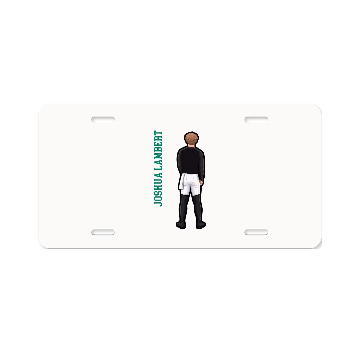 License Plate — Name Vertical in Classic