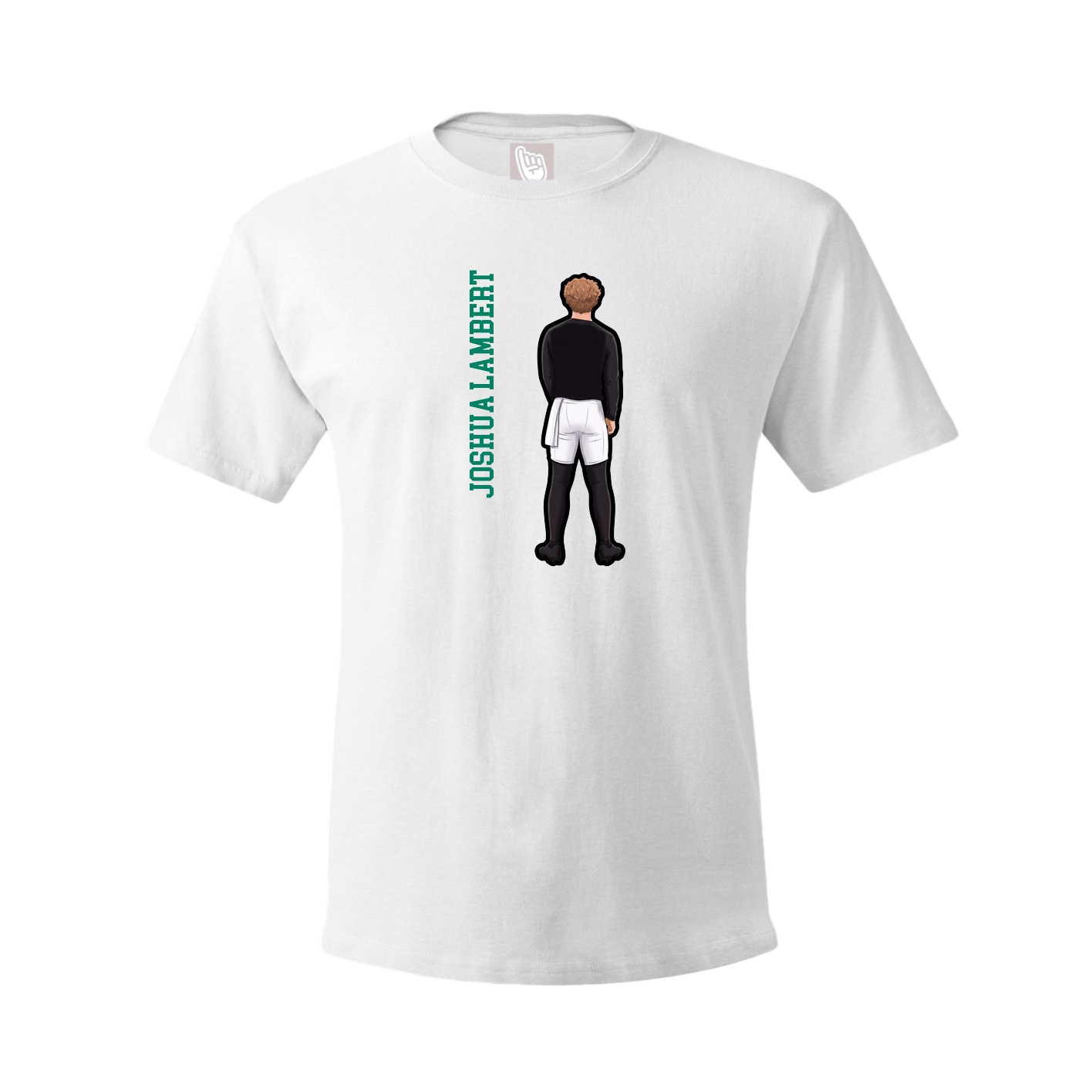Tee — Name Vertical in White