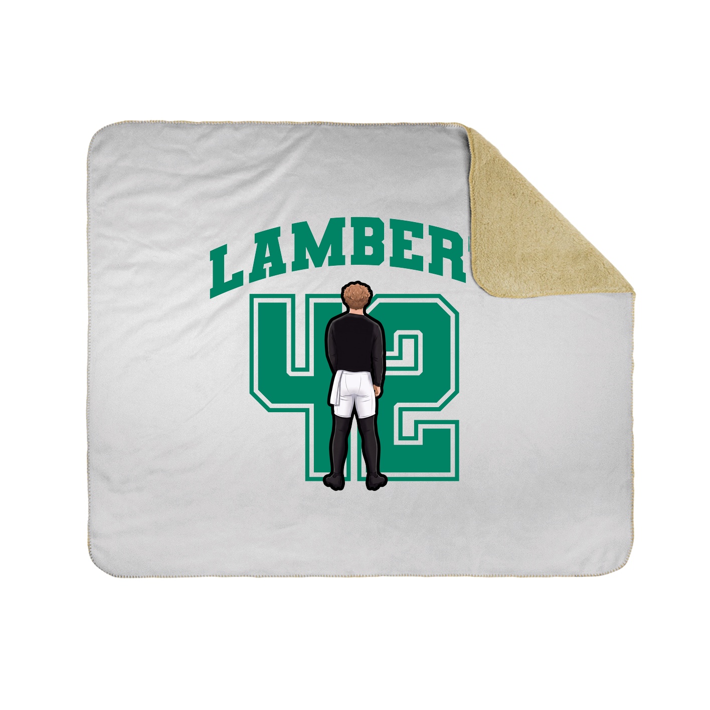 Throw Blanket — Number in White