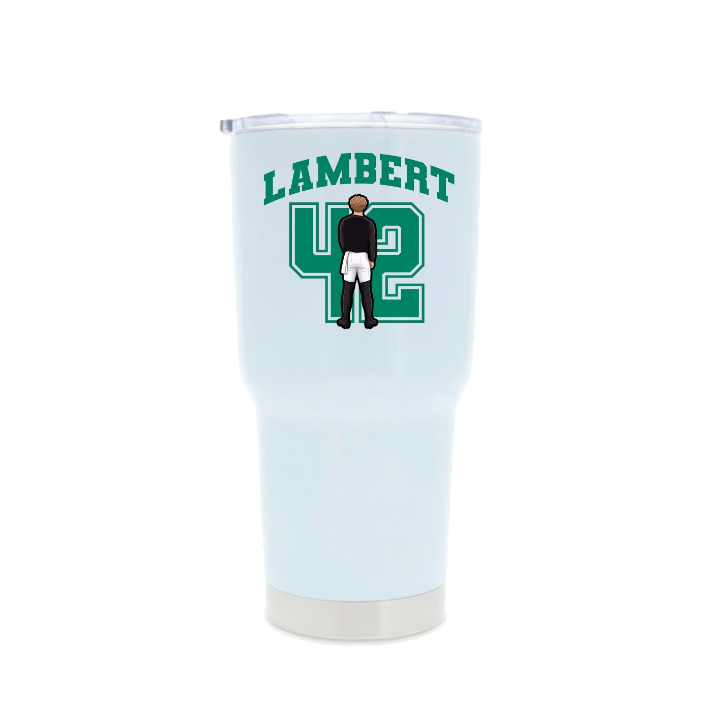 30oz Stainless Steel Tumbler — Number in White