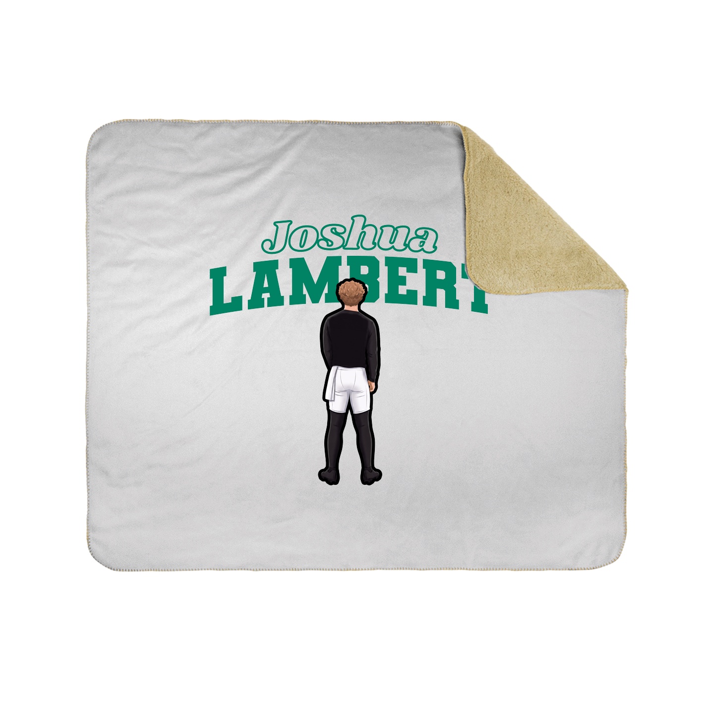 Throw Blanket — Name Arch in White