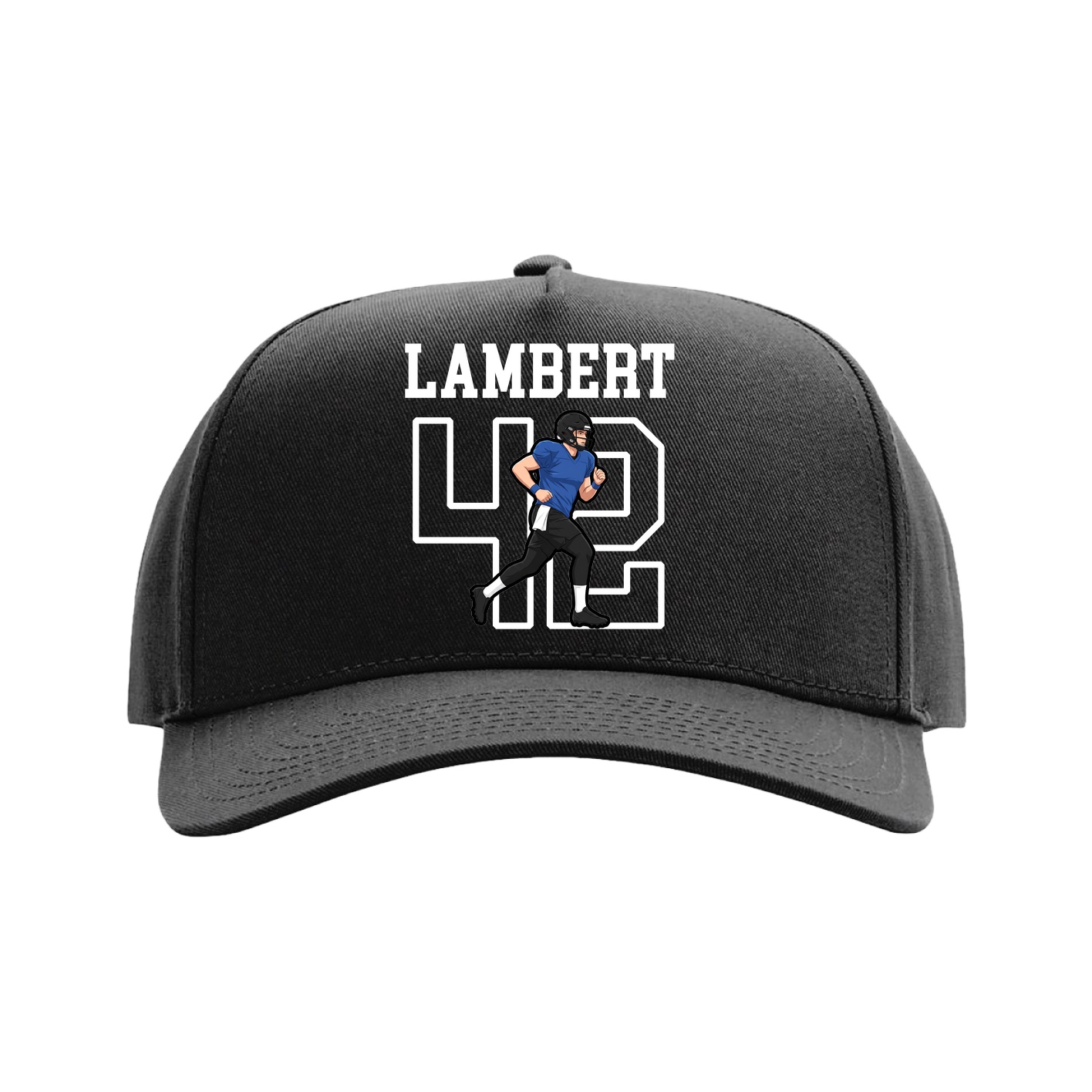 Full Fabric Five-Panel Champ Cap — Shirsey in Black