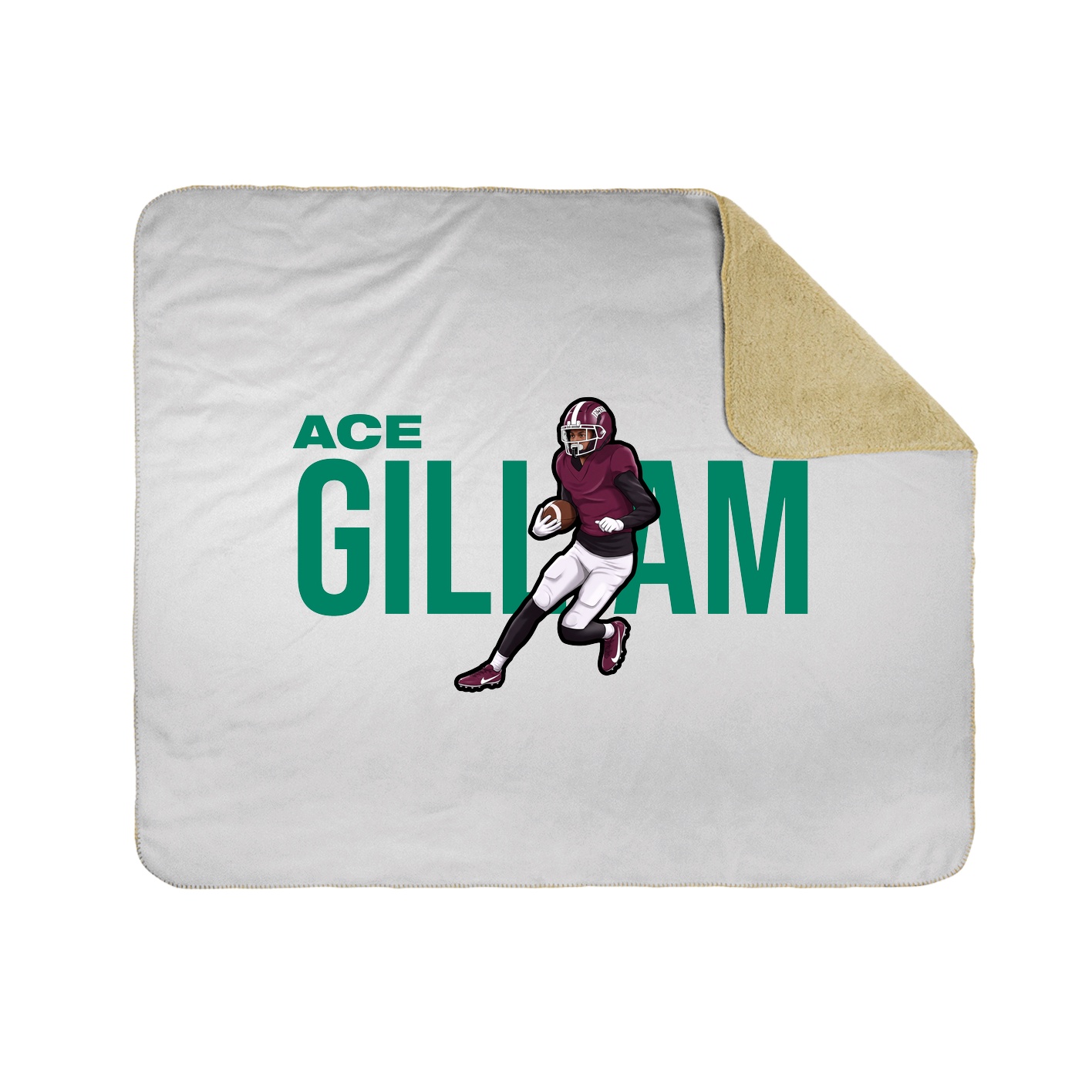 Throw Blanket — Player Name in White