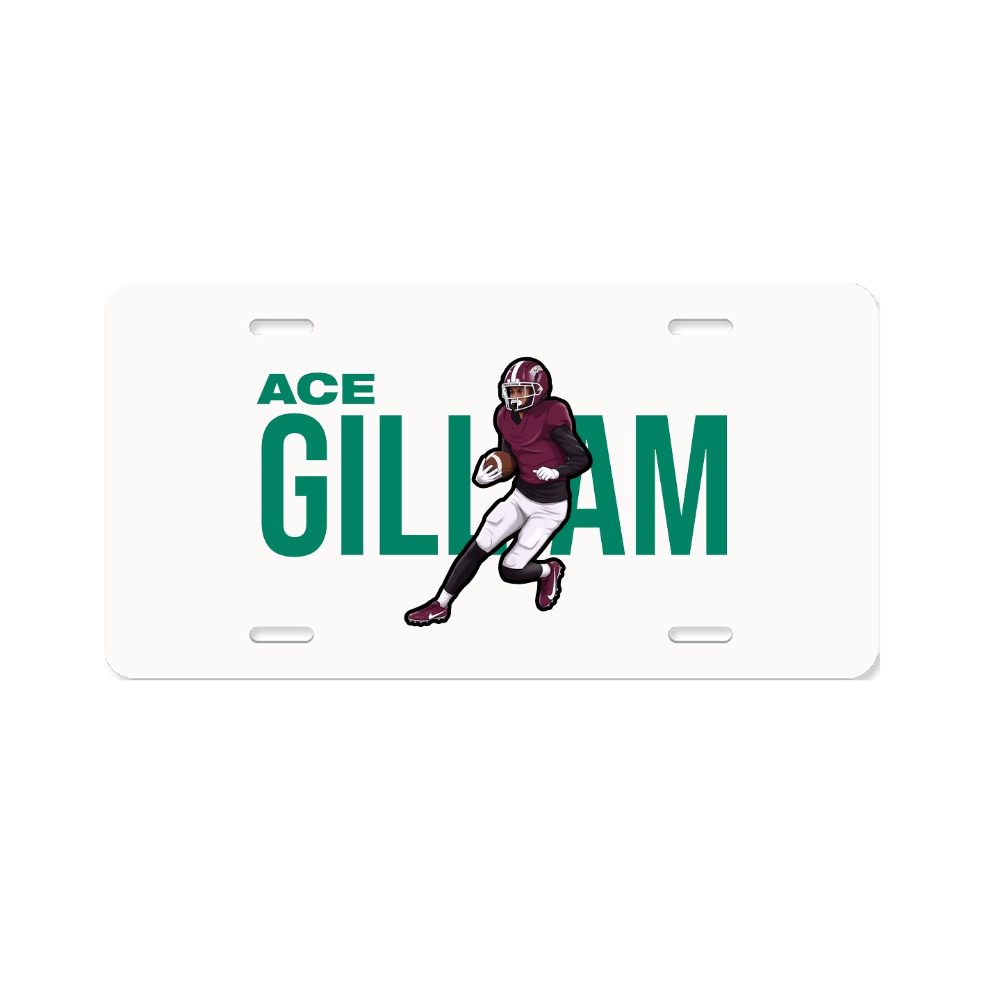 License Plate — Player Name in Classic