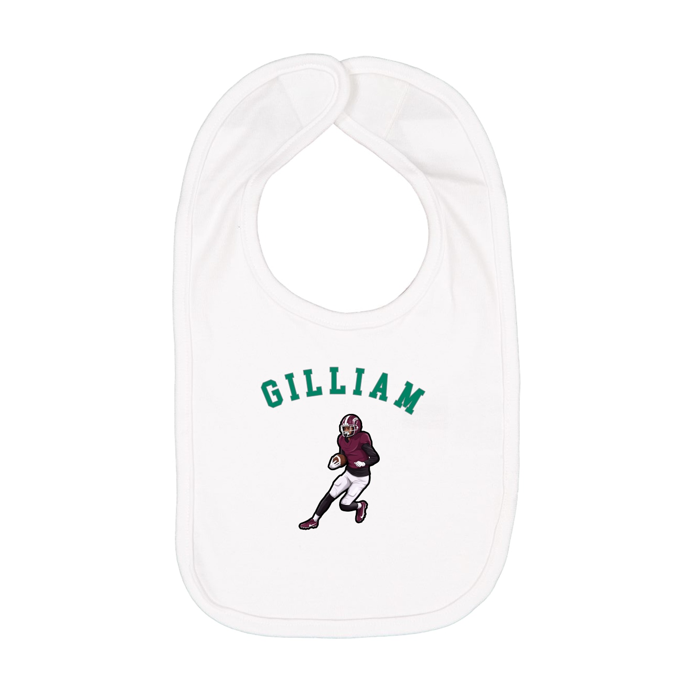 Infant Bib — Shirsey Arch in White