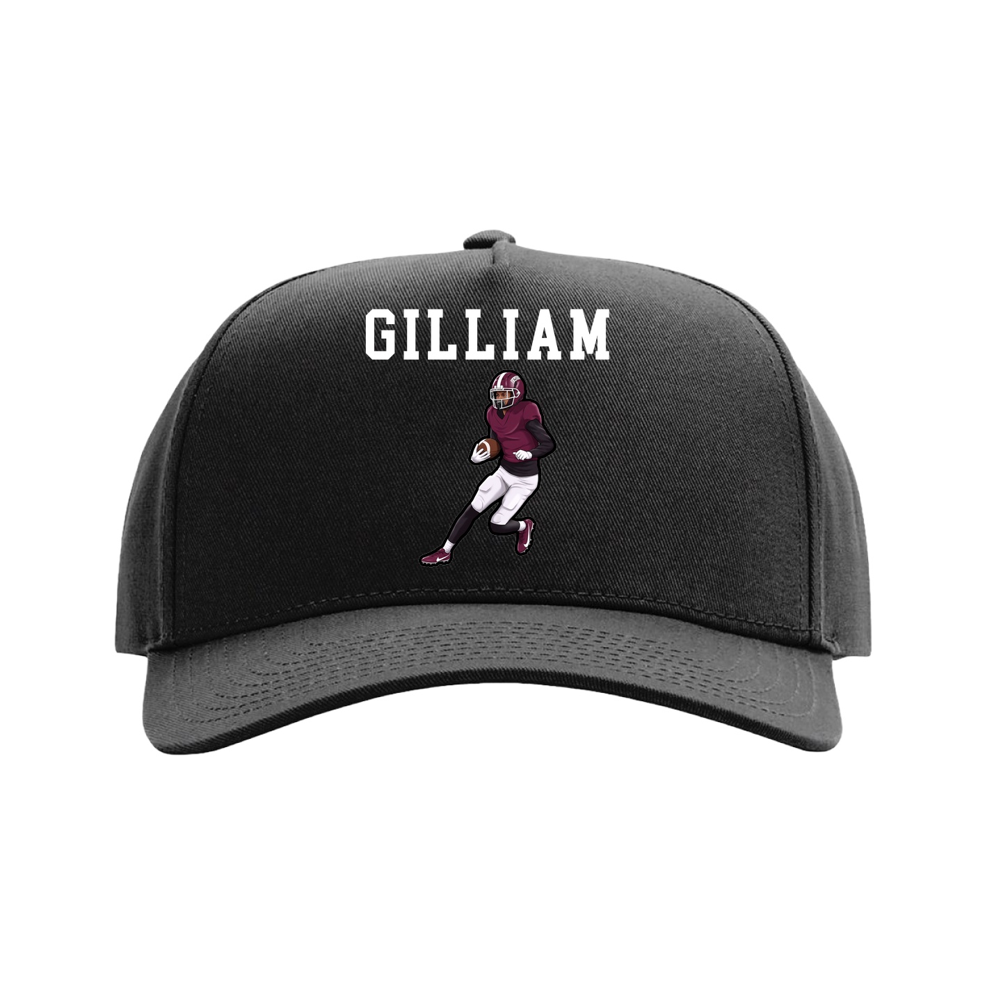 Full Fabric Five-Panel Champ Cap — Shirsey in Black