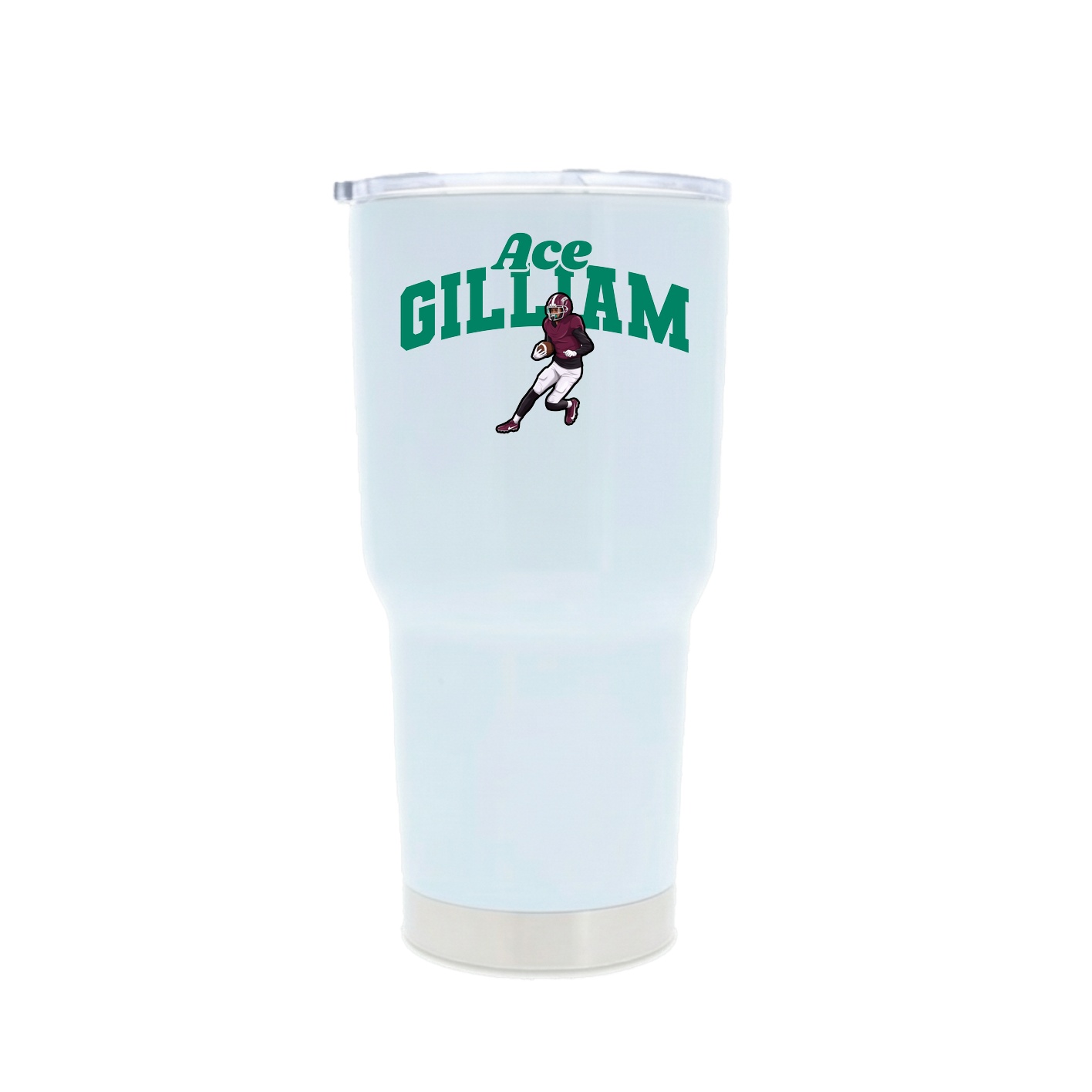 30oz Stainless Steel Tumbler — Signature Arch in White