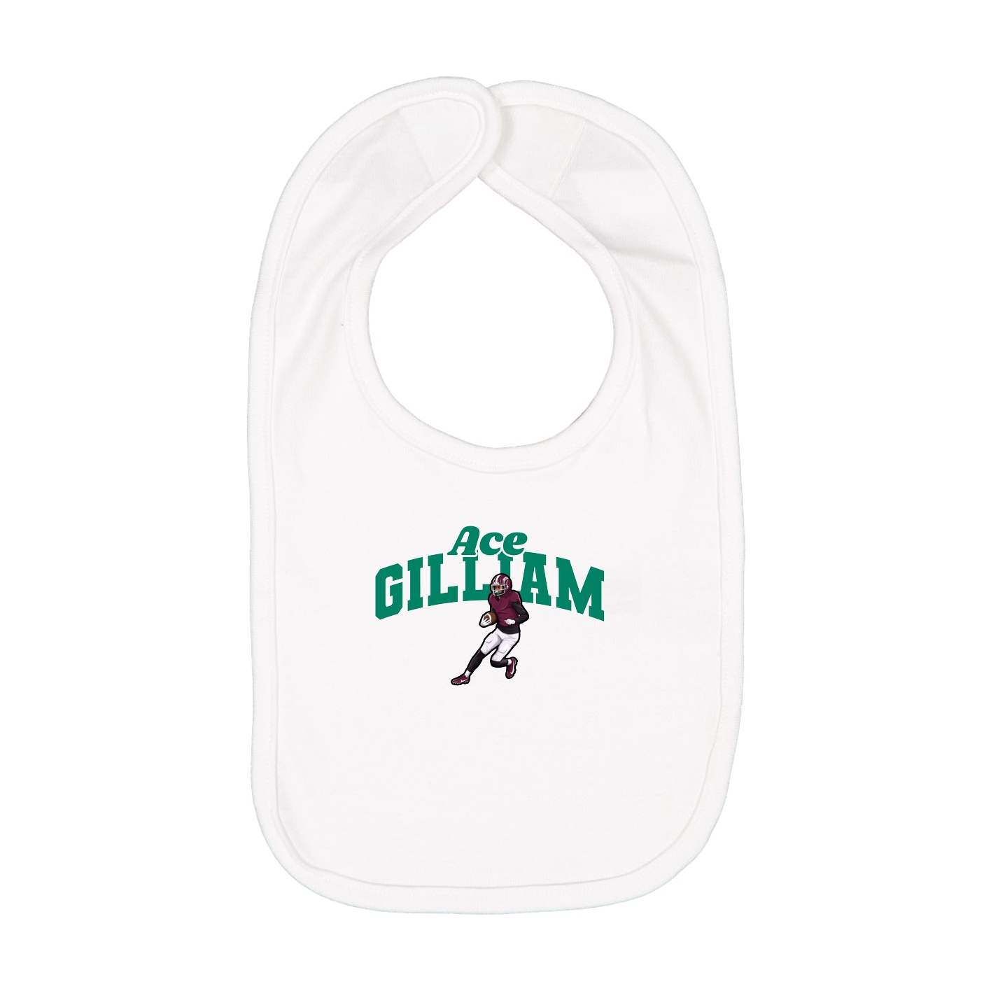 Infant Bib — Signature Arch in White