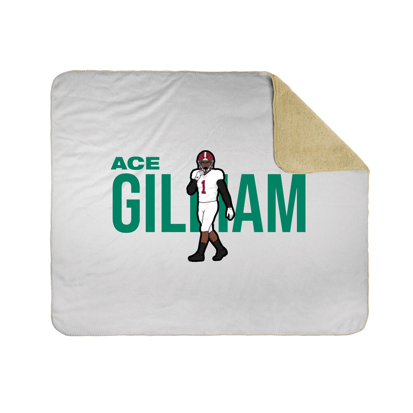 Throw Blanket — Player Name in White