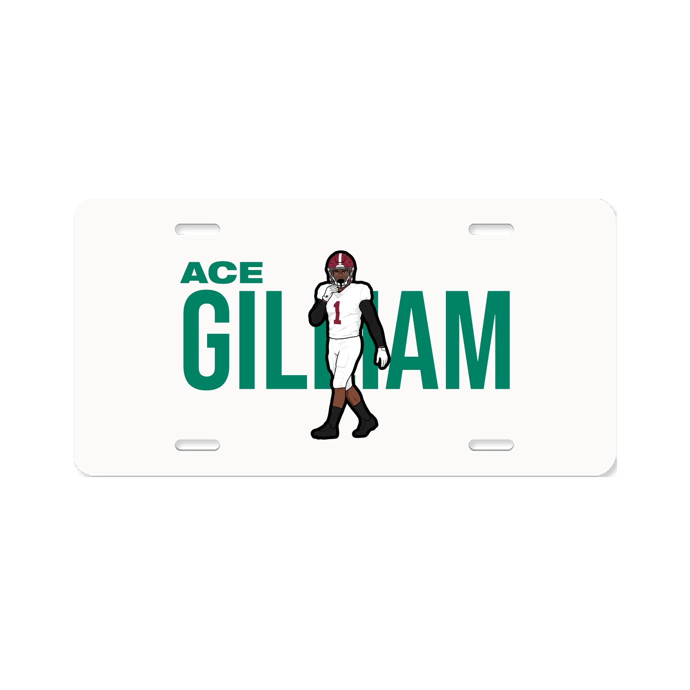 License Plate — Player Name in Classic