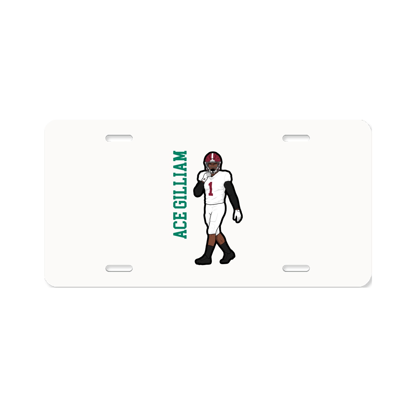 License Plate — Name Vertical in Classic