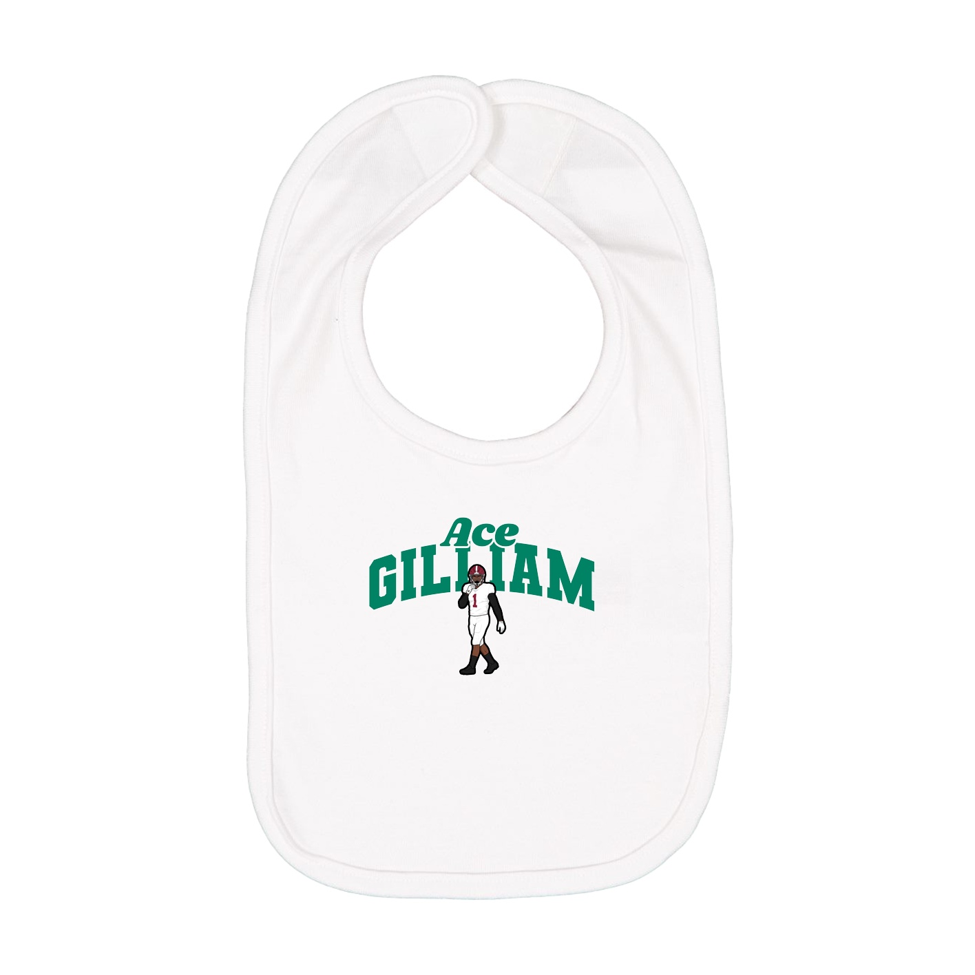 Infant Bib — Signature Arch in White