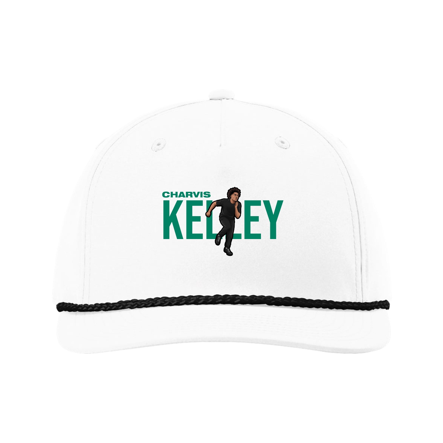 Five-Panel Classic Rope Cap — Player Name in White