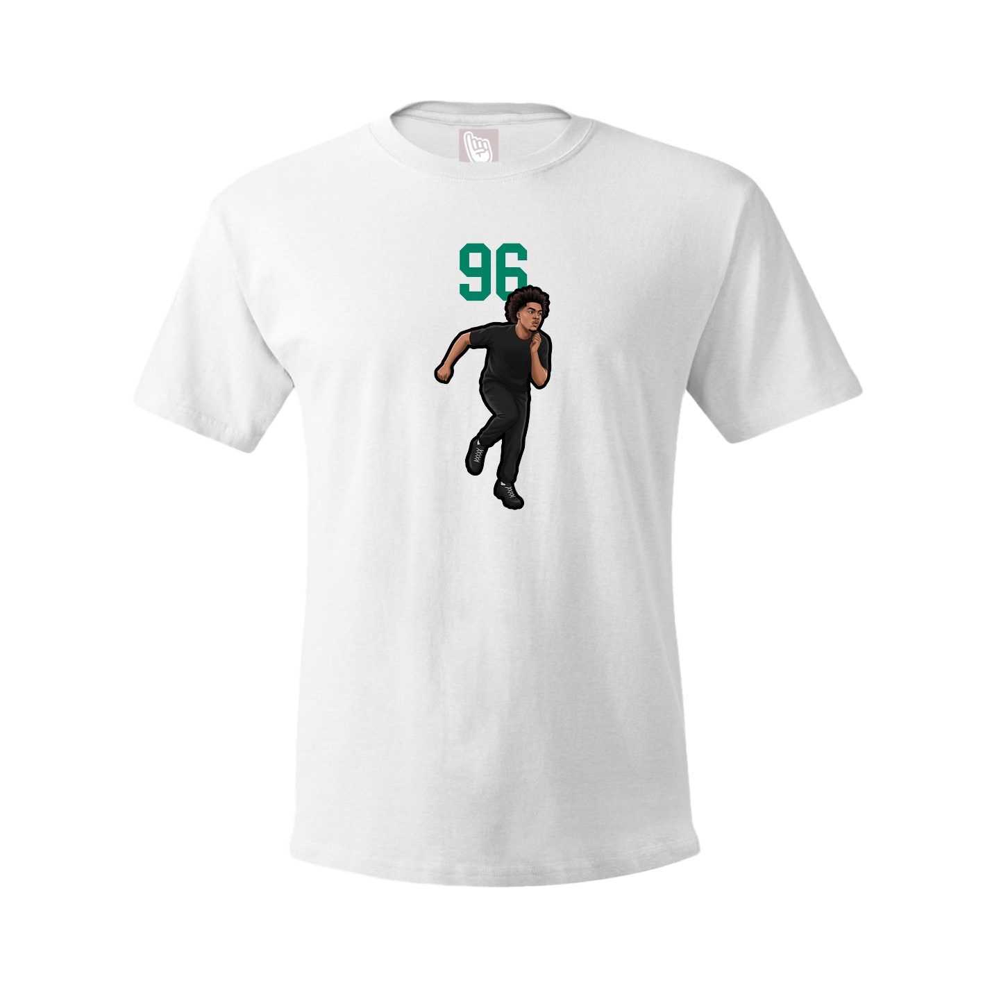 Youth Tee — Number Top in White