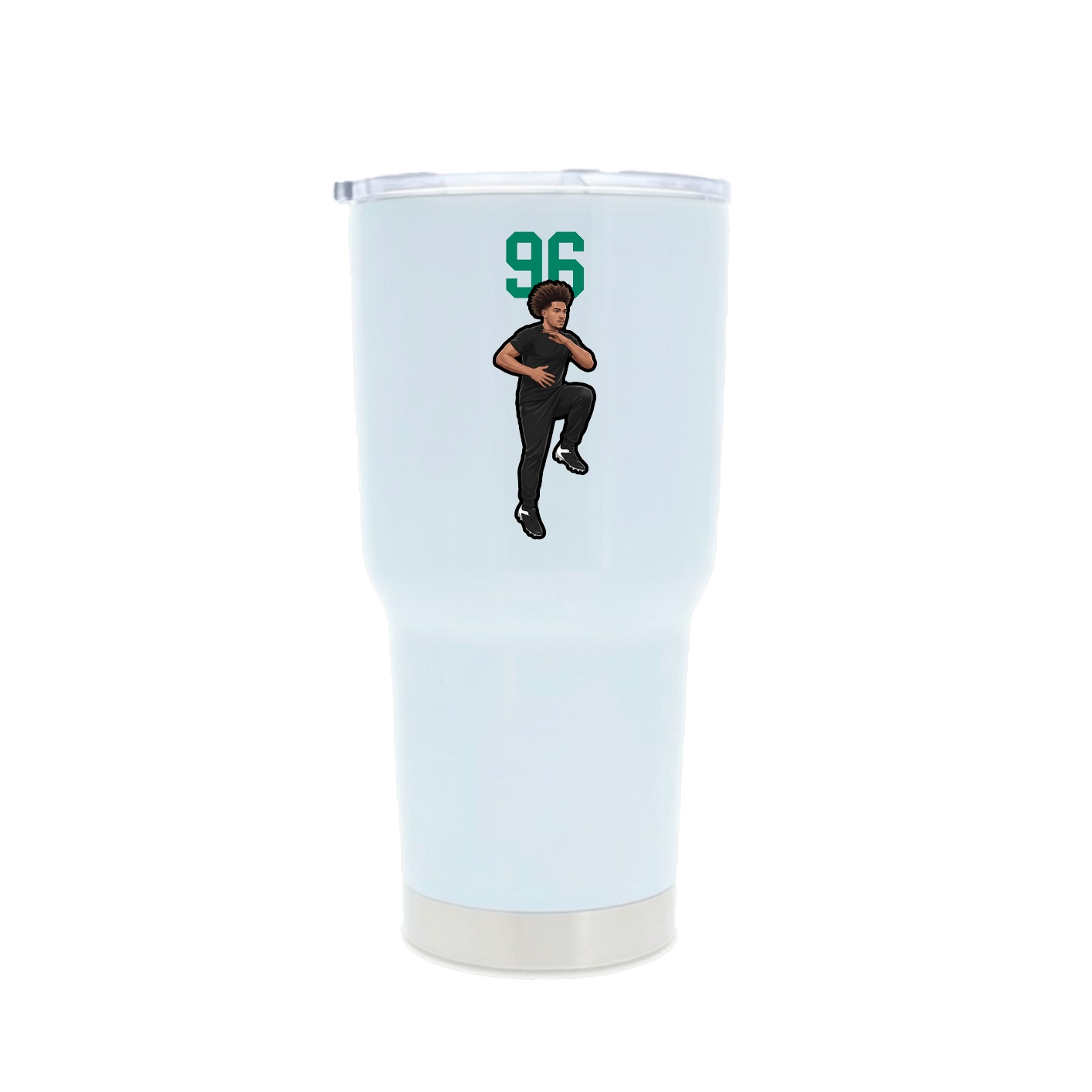 30oz Stainless Steel Tumbler — Number Top in White
